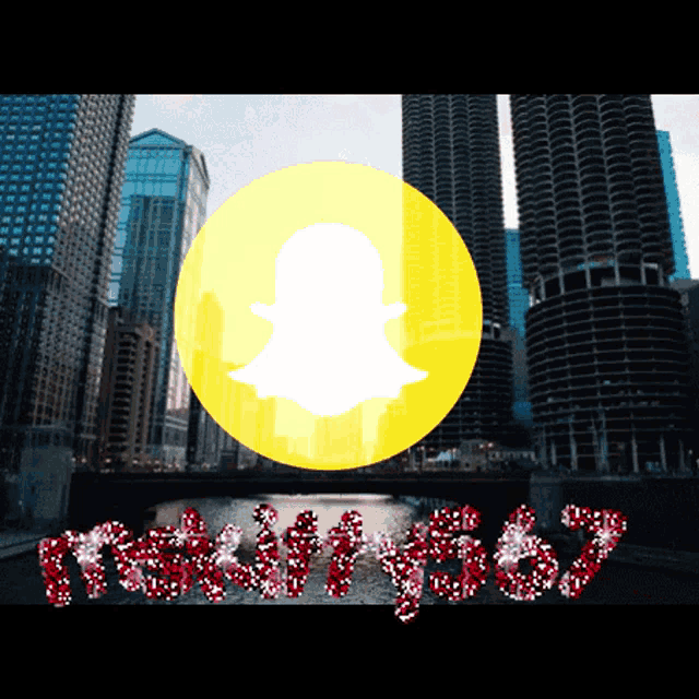 a yellow circle with a snapchat logo in the middle