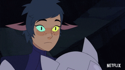 a close up of a cartoon character with netflix written on the bottom