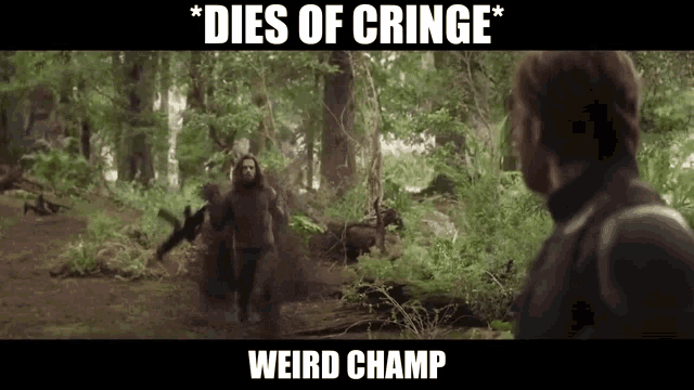 Cringe Dies GIF - Cringe Dies Weird Champ GIFs