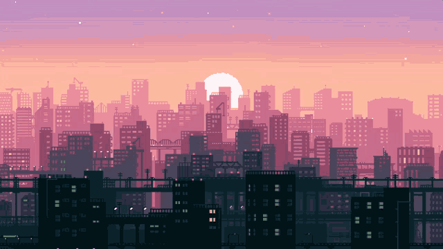 Pixel City Chill GIF