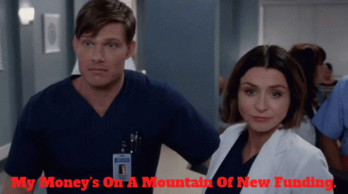 Greys Anatomy Atticus Lincoln GIF - Greys Anatomy Atticus Lincoln My Moneys On A Mountain Of New Funding GIFs