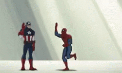 Highfive Marvel GIF - Highfive Marvel Spiderman GIFs