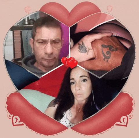 a picture of a man and a woman in a heart shape