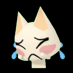 a cartoon cat is crying with tears coming out of it 's eyes