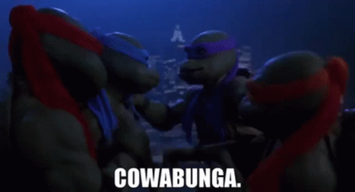 Tmnt Cowabunga GIF - Tmnt Cowabunga Teenage Mutant Ninja Turtles Ii The Secret Of The Ooze GIFs