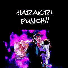 a picture of a man with a purple background and the words " hatzaki punch " on it