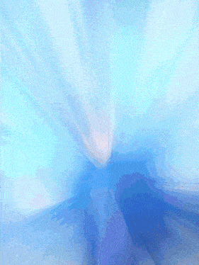 a blurry picture of a person wearing sunglasses and a blue shirt