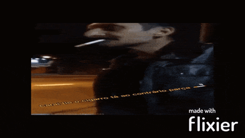 a blurred image with the words made with flixier on the bottom