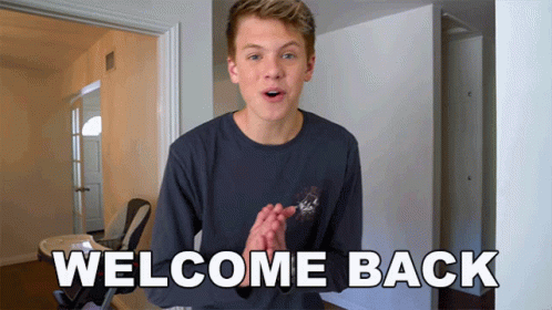 Welcome Back Carson Lueders GIF - Welcome Back Carson Lueders Good To See You Again GIFs