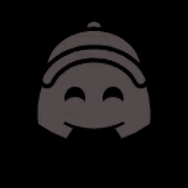 a gray icon of a ninja with a hat and a star on a black background .
