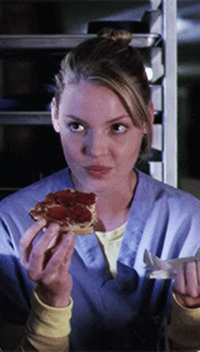 Greys Anatomy Izzie Stevens GIF - Greys Anatomy Izzie Stevens Pizza GIFs