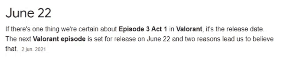 june 22 is the release date for episode 3 act 1 of valorant