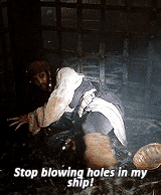 Stop Blowing Holes In The Ship Pirates Of The Caribbean GIF - Stop Blowing Holes In The Ship Pirates Of The Caribbean Captain Jack Sparrow GIFs