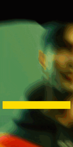 a blurry picture of a person with a yellow bar in the middle