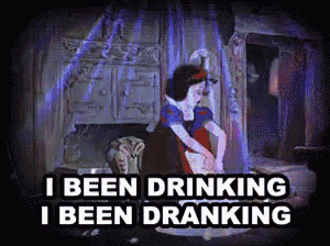 snow white from snow white and the seven dwarfs is drinking