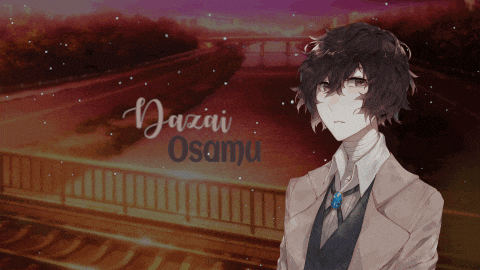 a picture of a man with the name dazai osamu on it