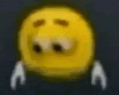 a close up of a yellow smiley face with white wings on a black background .