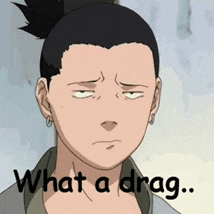 a cartoon character with the words what a drag