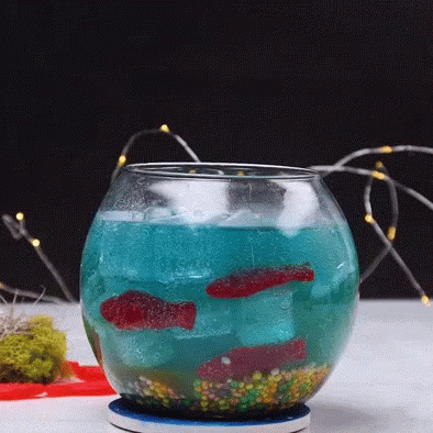 Pisces Fish Bowl Cocktail Drinks GIF - Pisces Fish Bowl Cocktail Drinks Drinks GIFs
