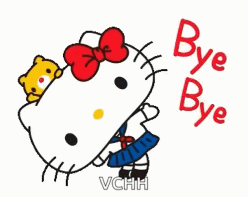 Hello Kitty Bye Bye GIF