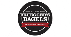 bruegger 's bagels authentic new york style logo on a white background
