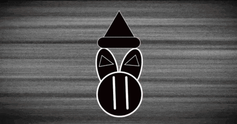 a black and white drawing of a cat with a hat on
