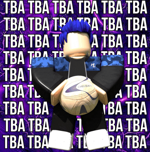 a person holding a soccer ball with the word chelsea written on it