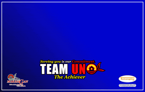 a blue sign that says congratulations this agent is a certified and trusted seller of team unq the achiever