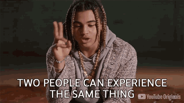 Two People Can Experience The Same Thing But See It In Completely Different Ways GIF - Two People Can Experience The Same Thing But See It In Completely Different Ways 24kgoldn GIFs