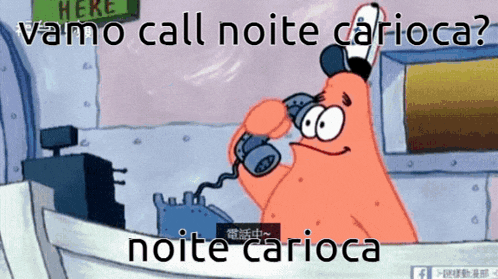 patrick star from spongebob squarepants is talking on a phone