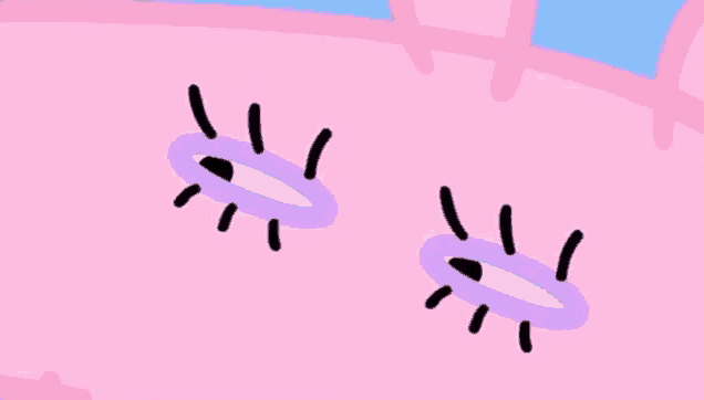a pink background with a purple and white circle on it