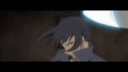 a man with long black hair is holding a blue light coming out of his head .
