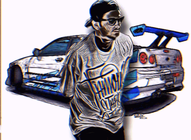 a man wearing a t-shirt that says ' punch ' on it