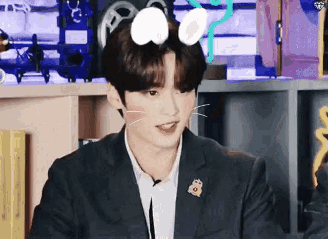 Lee Know Rabbit Lee Know Bunny GIF - Lee Know Rabbit Lee Know Bunny Lee Know Cute GIFs