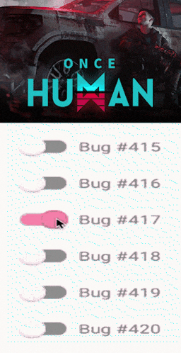 a poster for once human shows a man in a truck