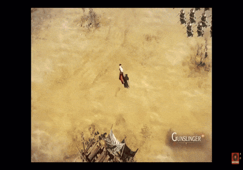 a video game called gunslinger is being played on a computer screen