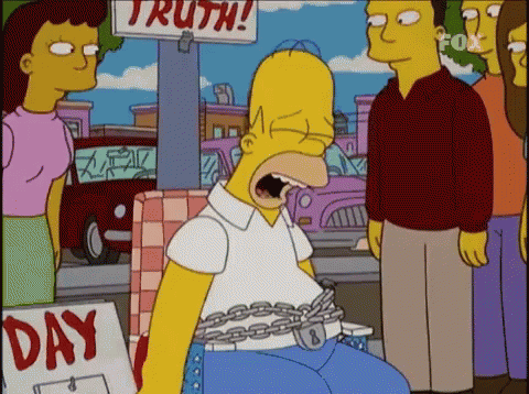 Homer Está En Huelga De Hambre GIF - Cadenas Homer Simpson Homero Simpson GIFs