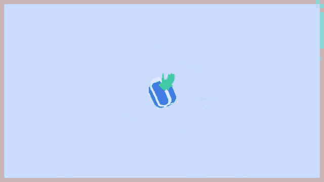a blue and white gift box with a white bow on top