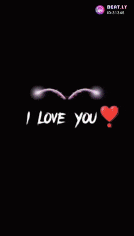a purple heart that says i love you
