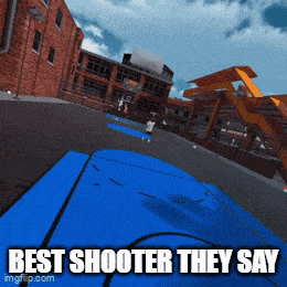 a screenshot of a video game with the words best shooter they say