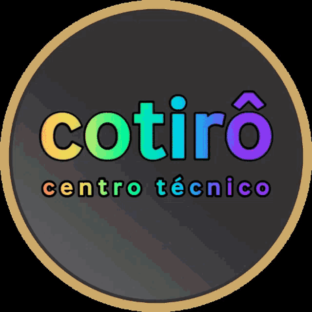 a logo for cotiro centro tecnico has a rainbow of colors