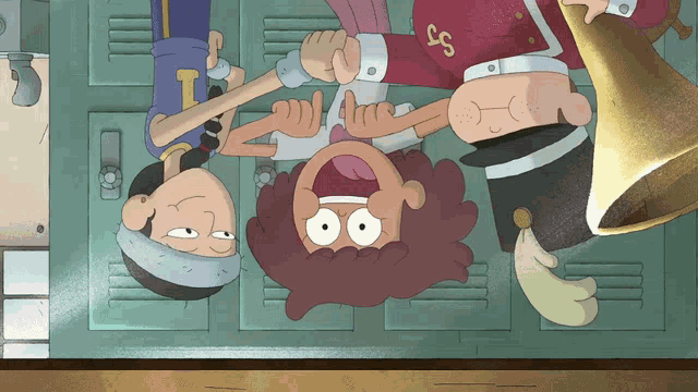 a cartoon character with the letter s on their chest
