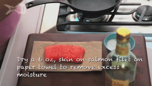 How To Make Pan Roasted Salmon GIF - Roasted Salmon Foodporn Delicious GIFs