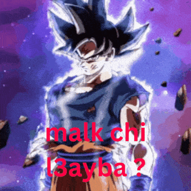 a picture of a cartoon character with the words malk chi bayba written in red