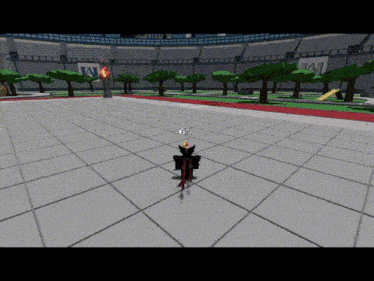 a video game is being played in a stadium with a sign that says jail