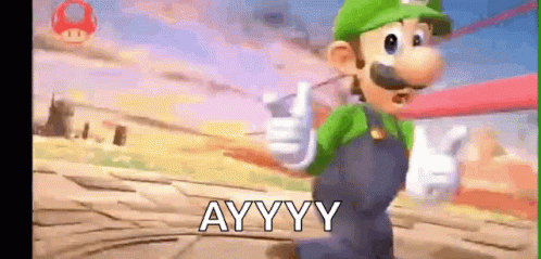 Luigi Super Mario GIF - Luigi Super Mario Ayy GIFs