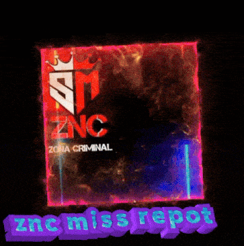a blurry picture of a person with the words znc miss repot in purple