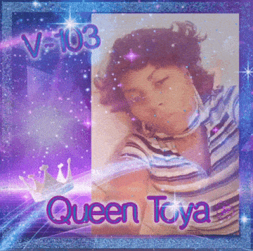 a picture of a woman with the name queen toya on the bottom