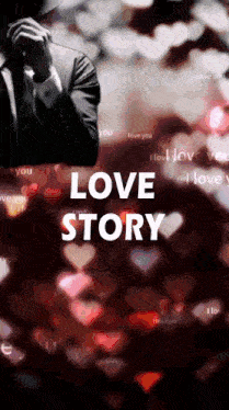 a picture of a man in a suit and tie with the words love story on the bottom