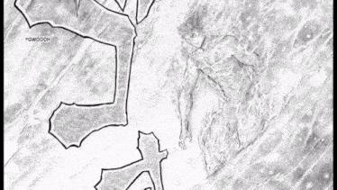 a black and white drawing of a person with the word scherke on the bottom .